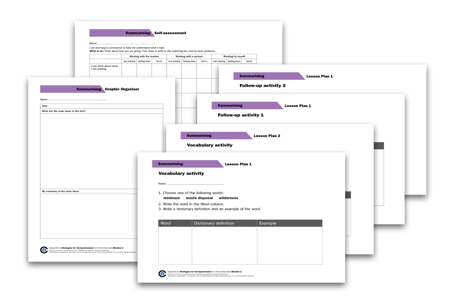 Sample Activity Online Example Online Sample | Strategies for Comprehension